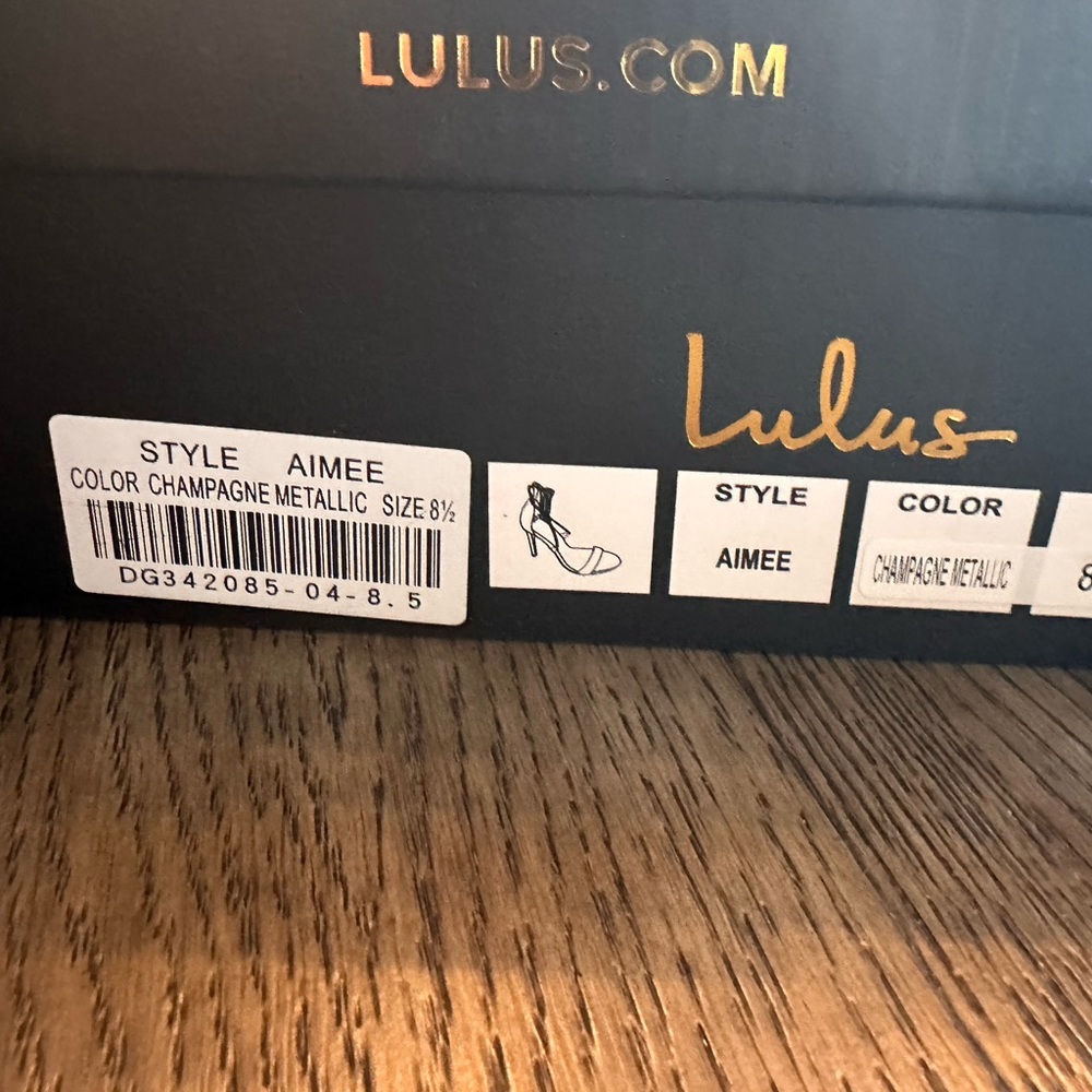 Lulu's Shimmering Gold Strappy Heels - Picture 4 of 4